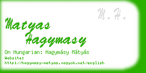 matyas hagymasy business card