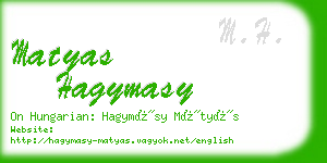 matyas hagymasy business card